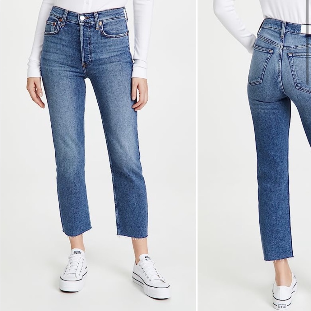 RE/DONE - High Rise Comfort Stretch Stove Pipe Jeans Size 31